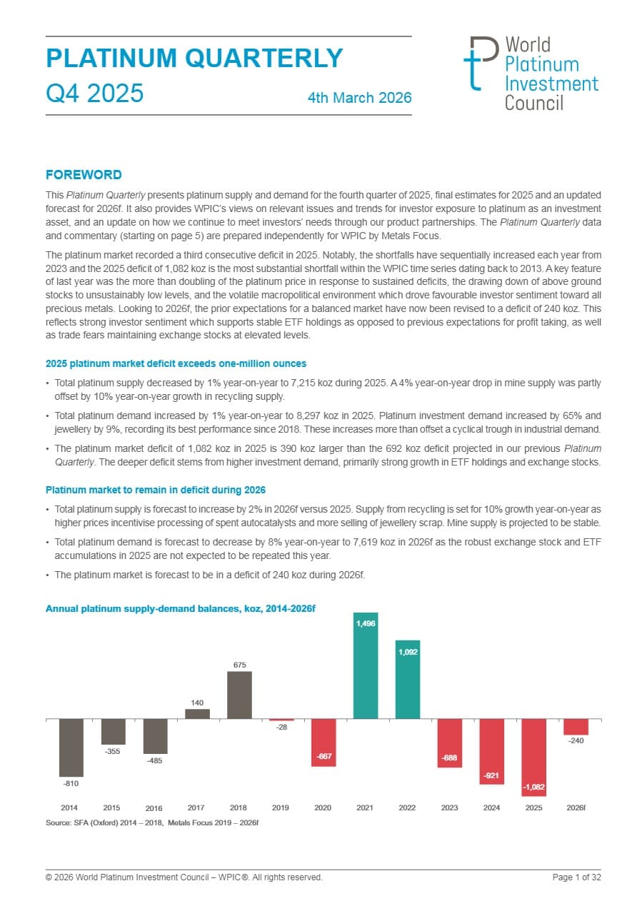 Platinum Quarterly Q4 2025