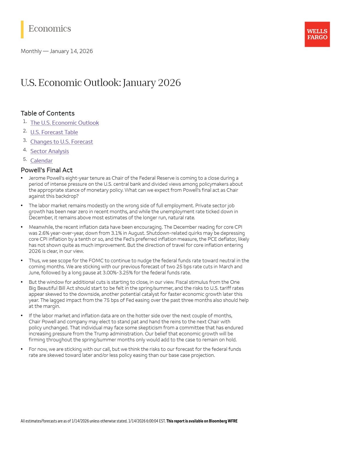 Экономический ежемесячник: Прогноз экономики США на январь 2026 года